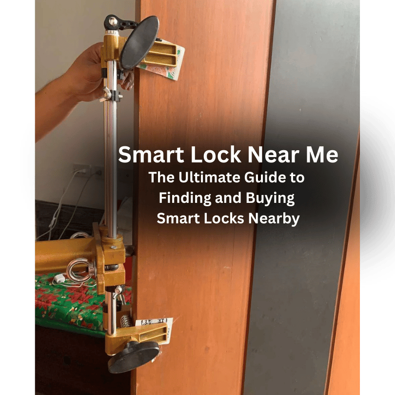 Technician installing a smart lock system on a modern front door